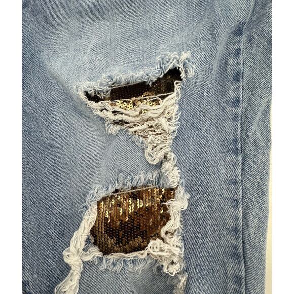 Torrid 16R High-Rise Straight Vintage Stretch Mid-Rise Sequin Backed Jean 44-3 - Picture 3 of 11